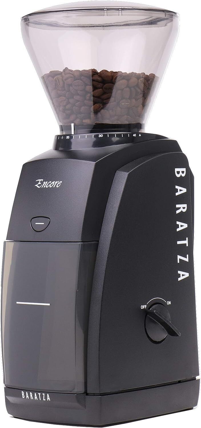 A solid stepped conical burr grinder: Baratza Encore Conical Burr Coffee Grinder