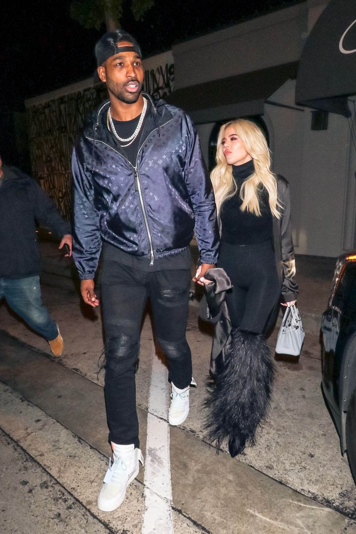 Khloé Kardashian and Tristan Thompson are photographed together on January 13, 2019 in Los Angeles, California. 