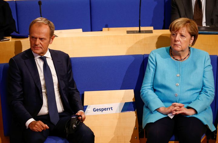 Ο πρώην επικεφαλής του Ευρωπαϊκού Συμβουλίου και η πρώην Καγκελάριος σε συνάντησή τους τον Σεπτέμβριο του 2020.