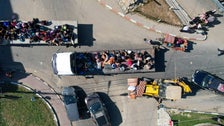  Palestinians Struggle To Flee South In Gaza After Israeli Evacuation Order