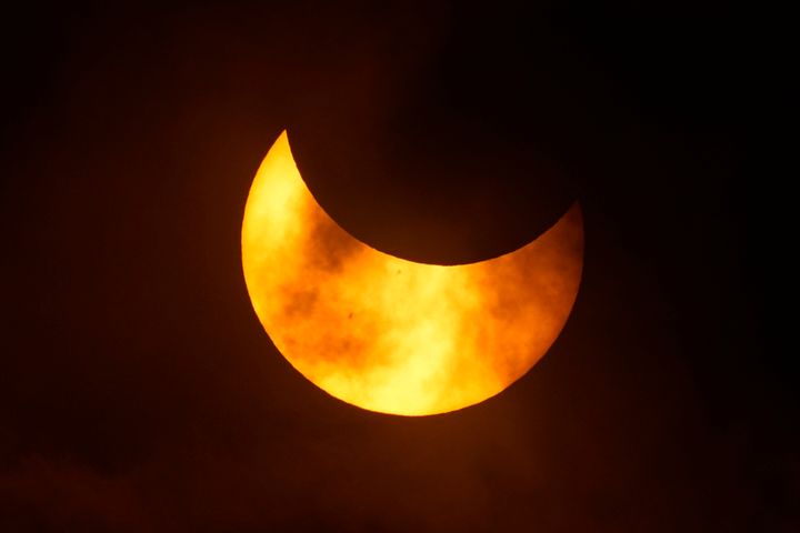 テキサス州サンアントニオで観測された金環日食