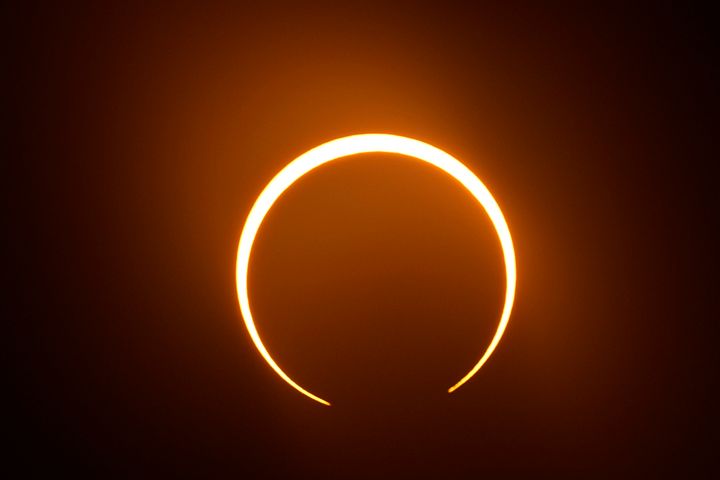 テキサス州サンアントニオで観測された金環日食