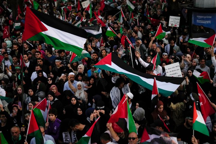 Οκτώβριος 2023 Τουρκία Διαδηλώσεις υπέρ των Παλαιστινίων