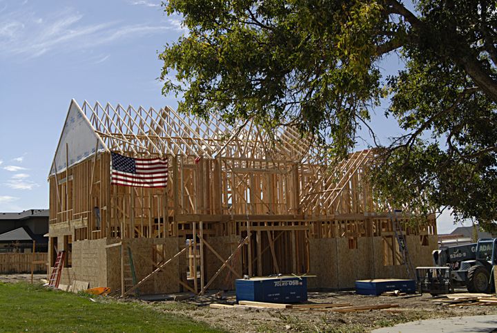 A new home under construction in Idaho, a state where officials have not updated the statewide building codes past the 2009 levels the federal government currently requires. 