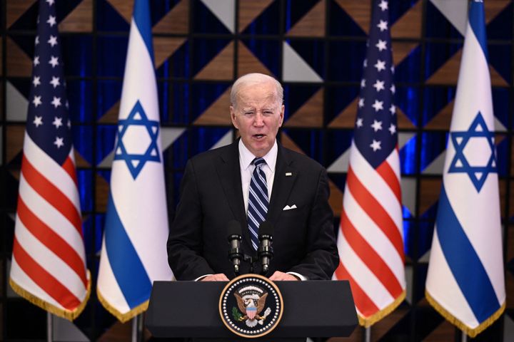 President Joe Biden warned Israel not to repeat the mistakes the U.S. made following the Sept. 11, 2001, terror attacks during a solidarity visit to Israel on Oct. 18, 2023.