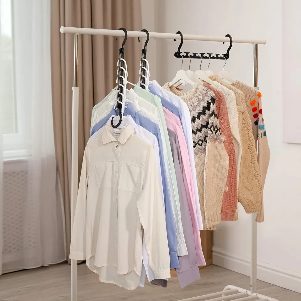 New Clothes Hanger Racks College Dorm Room Space Saving Hangers Closet  Storage Organization For Wardrobe Closet 5/3/1PCS