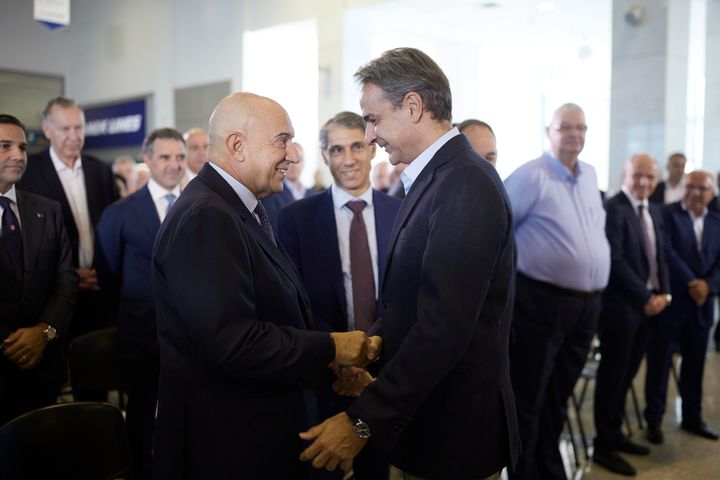 Ο Κυριάκος Μητσοτάκης με τον Πρόεδρο του ιταλικού κολοσσού Γκριμάλντι