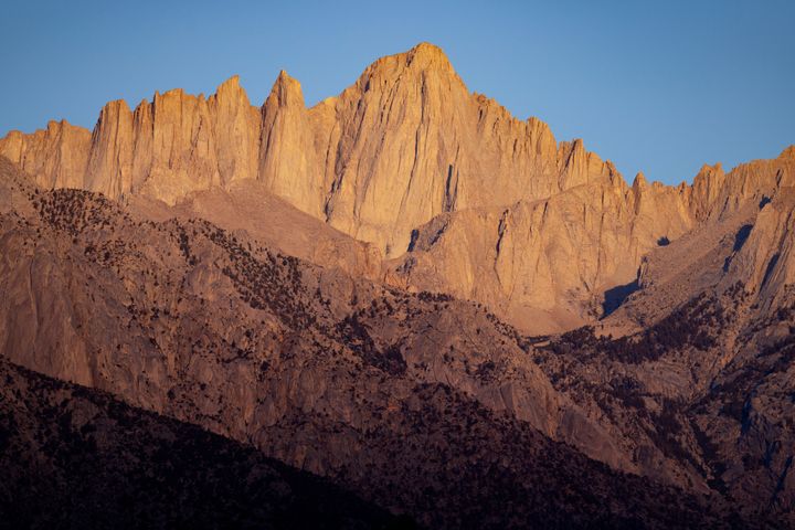 Mt. Whitney is the highest peak in the contiguous United States.