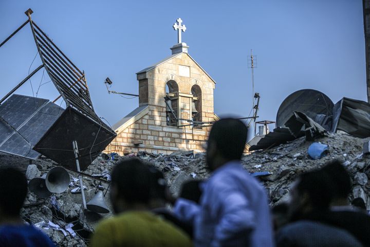 20 Οκτωβρίου 2023 Γάζα ο βομβαρδισμένος ιστορικός ναός του Αγίου Πορφυρίου.