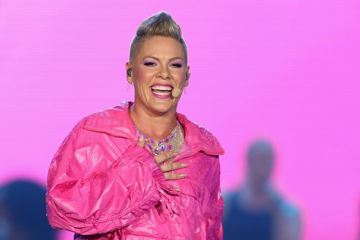 Pink performs during her Summer Carnival tour in Phoenix on October 9, 2023.