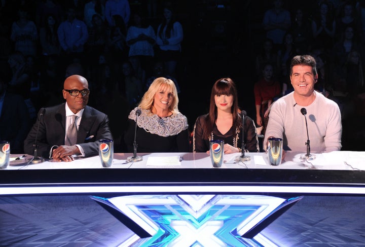 X Factor USA season two judges L.A. Reid, Britney Spears, Demi Lovato and Simon Cowell 