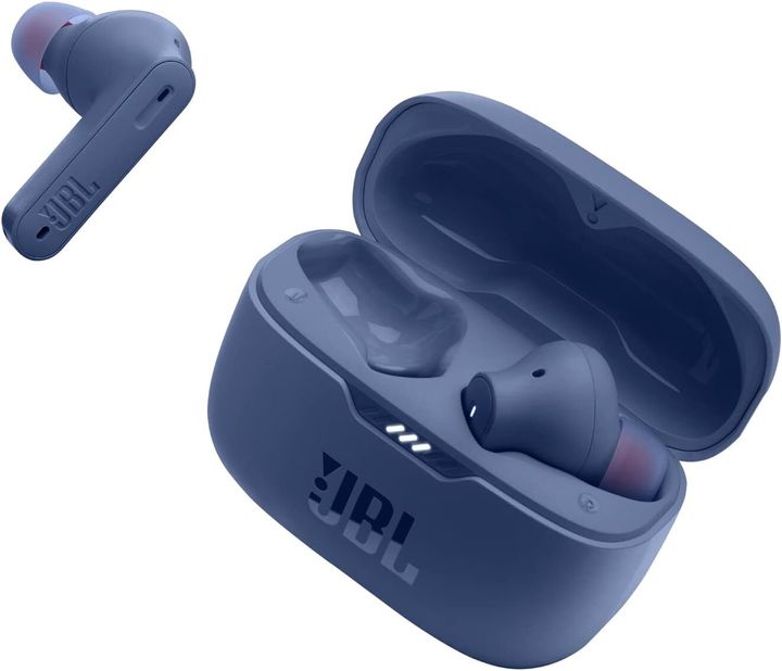 JBL Tune wireless earbuds.
