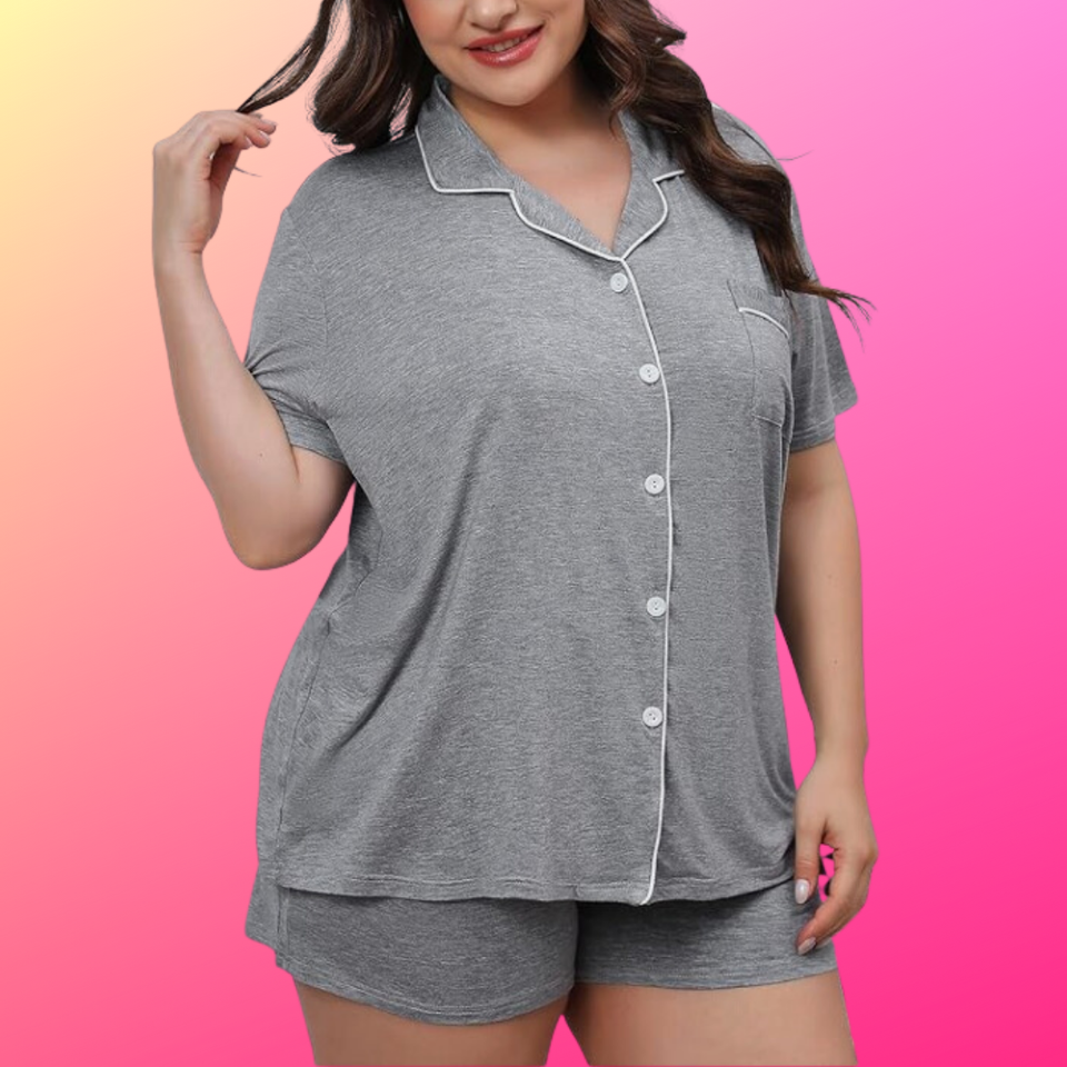 Women's Pajamas Plus Size Set Nightwear Sleepwear Jogger Short Sleeve Comfy  Soft