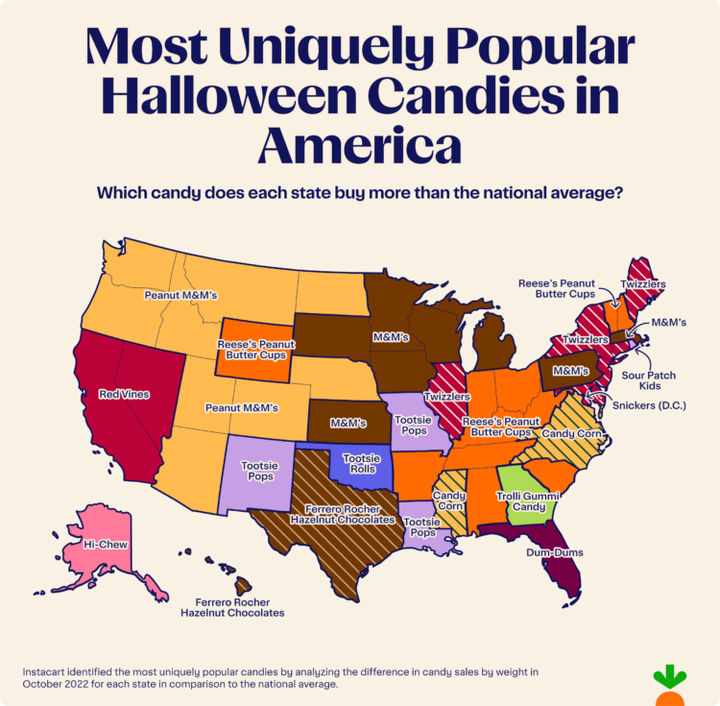 The Most Popular Halloween Candy Choices In Each State HuffPost Life