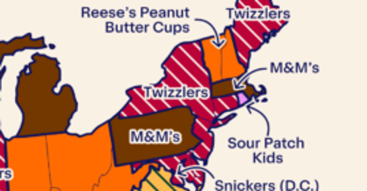 The Most Popular Halloween Candy Choices In Each State Huffpost Life 1250