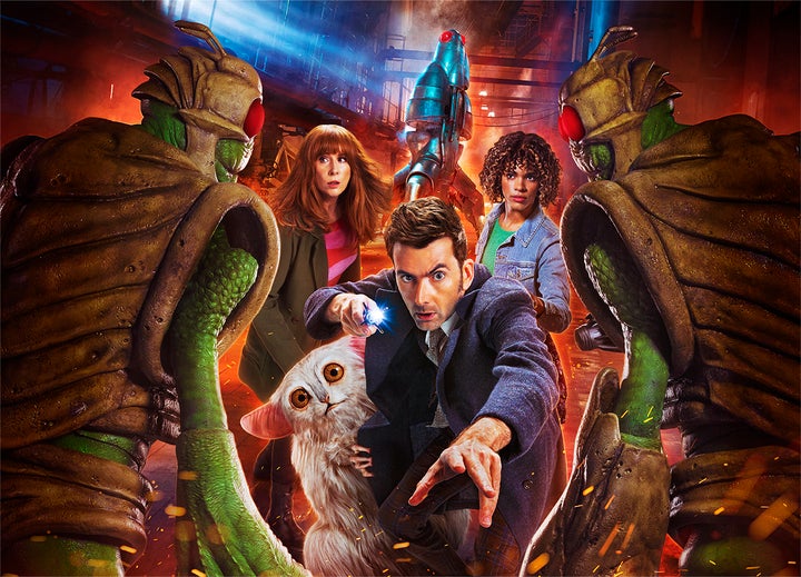 The Doctor (David Tennant), Donna Noble (Catherine Tate) and Rose (Yasmin Finney)