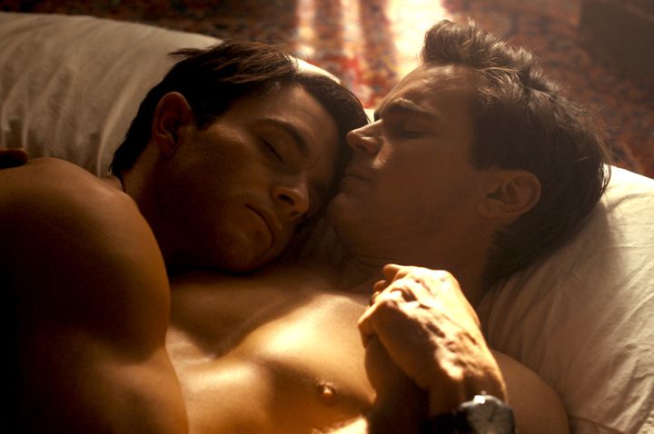 Jonathan Bailey as Tim Laughlin and Matt Bomer as Hawkins Fuller