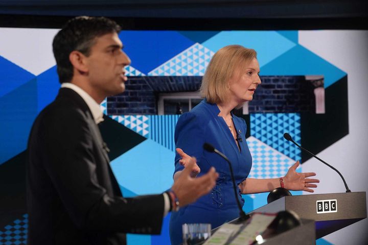 Liz Truss and Rishi Sunak clash during last year's Tory election contest.