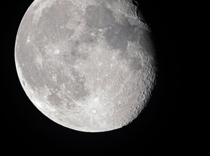 The Moon Waning Gibbous Phase. Picture taken in Swindon, Wiltshire, England on the 2nd of September 2023.