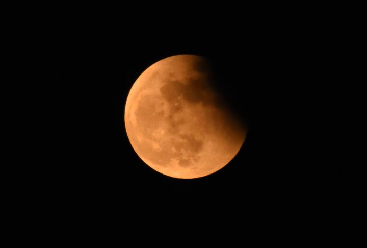 A Partial lunar eclipse