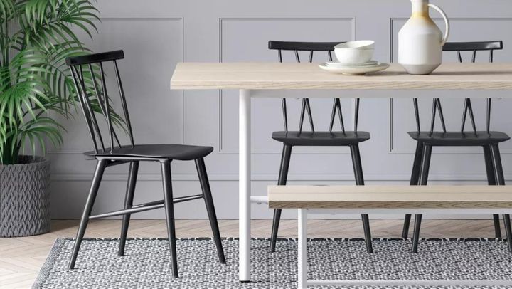 Becket metal dining chairs