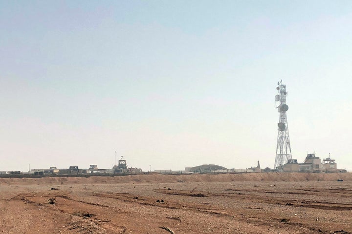The al-Tanf military outpost in southern Syria is seen on Oct. 22, 2018. The Pentagon says the U.S. military launched airstrikes early Oct. 27, 2023, on two locations in eastern Syria linked to Iran’s Revolutionary Guard Corps. The strikes come in retaliation for a slew of drone and missile attacks against U.S. bases and personnel in the region.