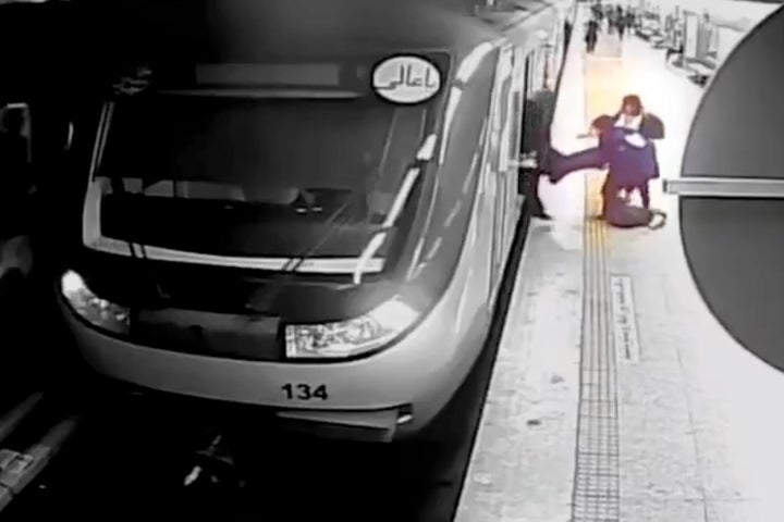 Security camera footage provided by Iranian state television shows a scene from the incident.