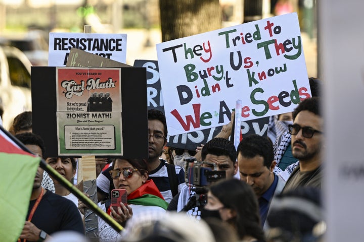 People gather in Washington, D.C., on Oct. 28.