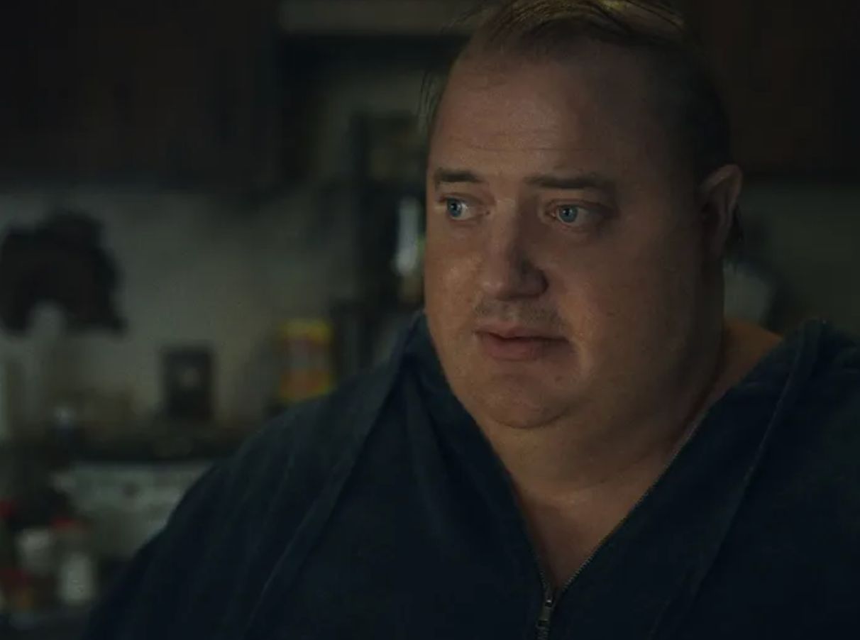 Brendan Fraser in "The Whale" in 2022. Critics called out Fraser's use of a fat suit for the Oscar-winning film.