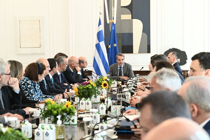 Στιγμιότυπο από τη συνεδρίαση του Υπουργικού Συμβουλίου