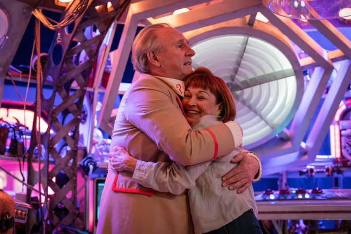 Peter Davison and Janet Fielding in Tales Of The TARDIS