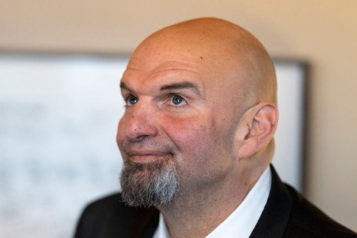 John Fetterman appears in Washington D.C. on November 15, 2022. He shared a frank account of "technically" dying in a new interview with Men's Health.