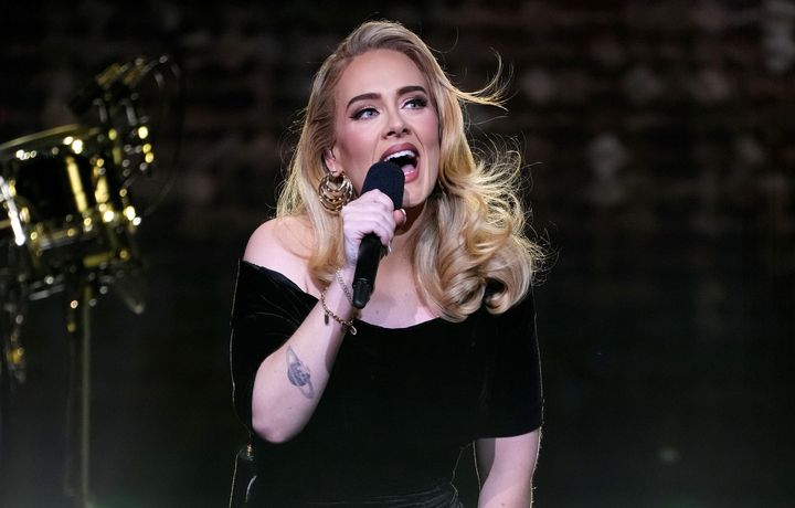 Adele on stage in Las Vegas last year