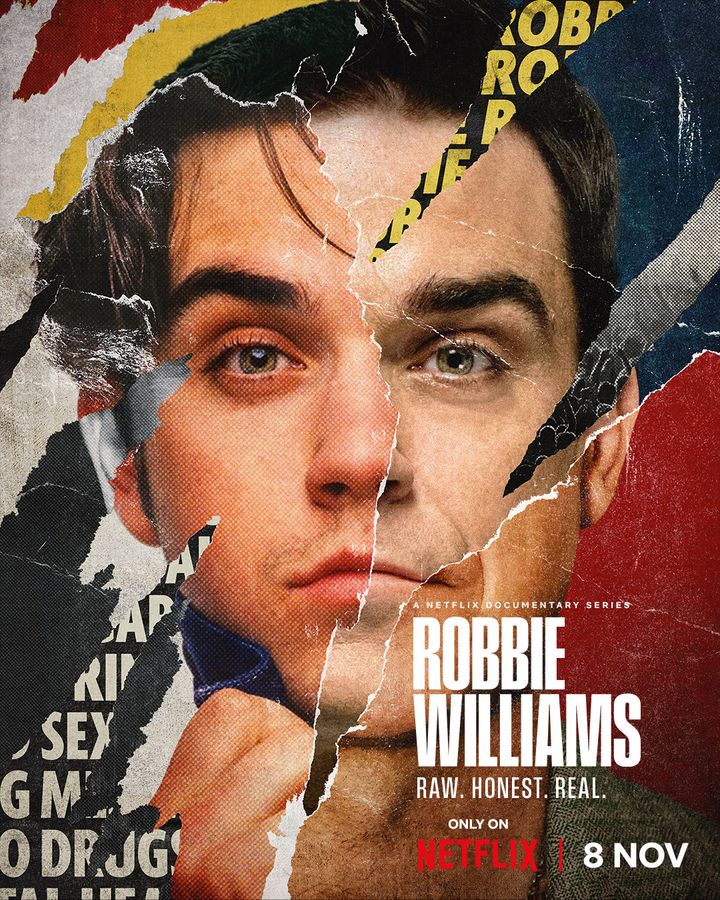 The poster for Robbie Williams' Netflix documentary