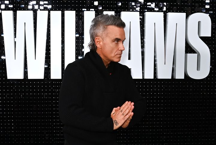Robbie at the launch of his new documentary on Wednesday night