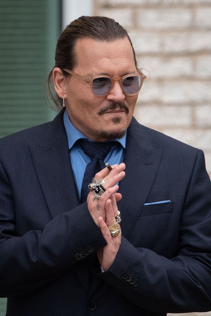 Johnny Depp leaving court in May 2022