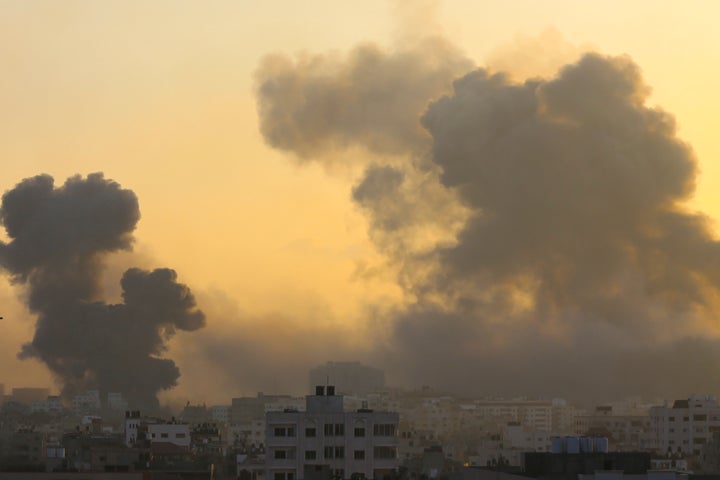 Smoke rises following Israeli airstrikes in Gaza City, Thursday, Nov. 2, 2023. (AP Photo/Abed Khaled)