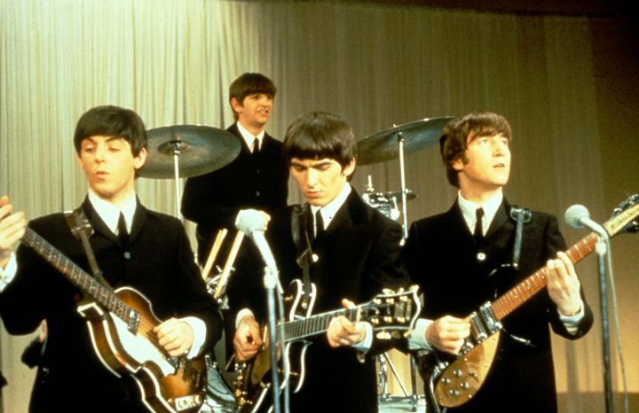 The Beatles performing in 1963