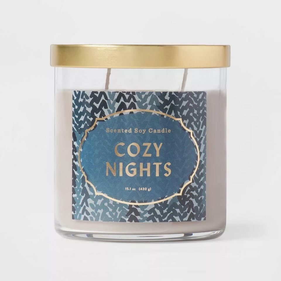 Opalhouse Cozy Nights glass jar soy candle