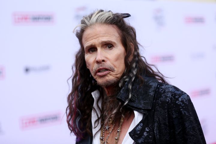 Steven Tyler attends a Grammy Awards viewing party on April 3, 2022, in Los Angeles.