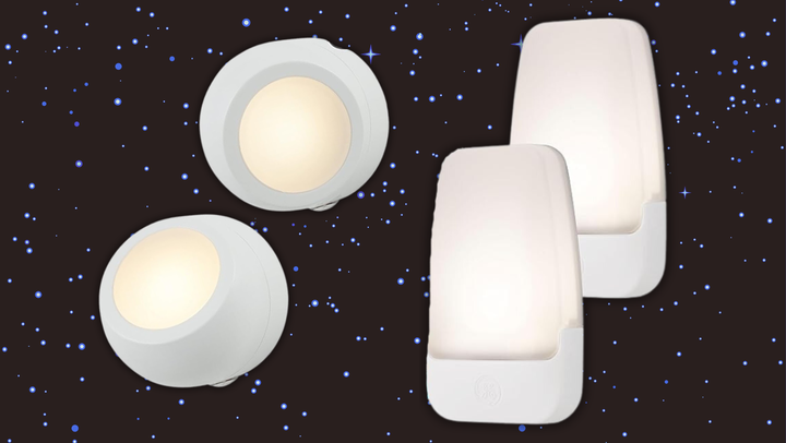 GE's rotating LED nightlight and a bestselling LED nightlight from Amazon.