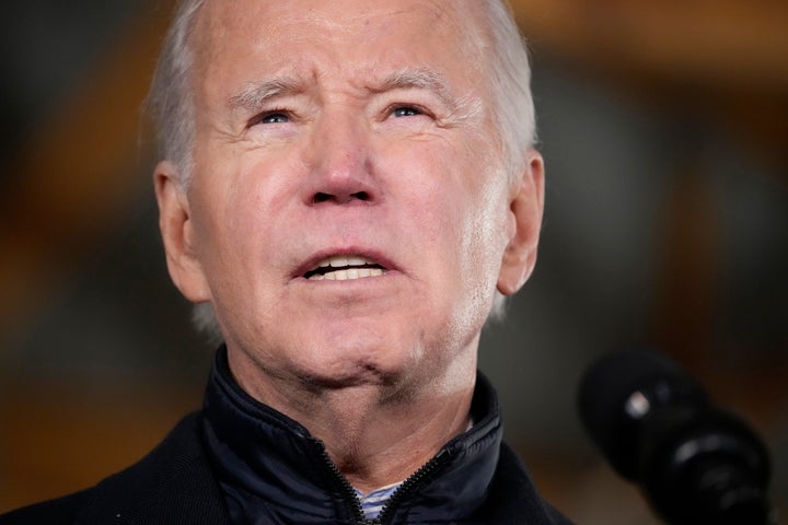 President Joe Biden speaks at Dutch Creek Farms in Northfield, Minnesota, on Nov. 1.