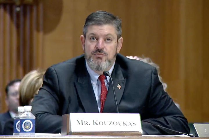 Demetrios Kouzoukas testifies before the Senate Finance Committee in his nomination hearing on Sept. 28.