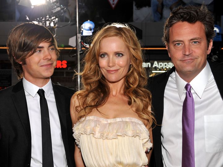 Zac Efron, Leslie Mann and Matthew Perry at the "17 Again" premiere in Los Angeles.