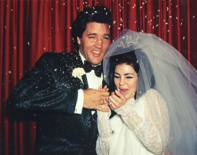 Elvis and Priscilla Presley at their 1967 wedding in Las Vegas. 
