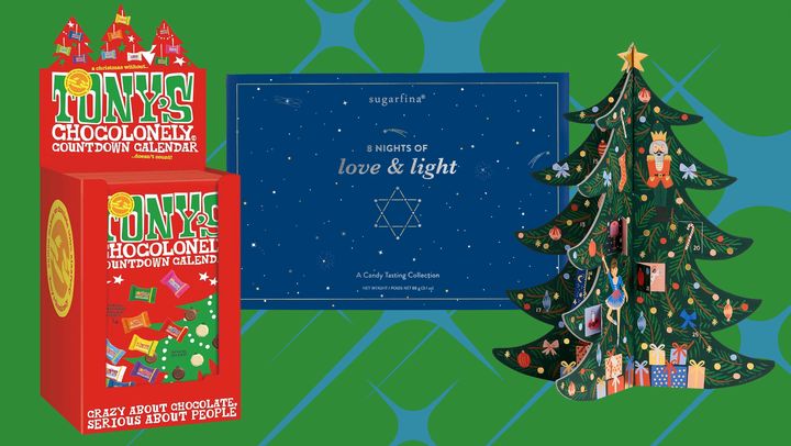 A chocolate Advent calendar, eight-night candy Advent calendar and a tree Advent Calendar.