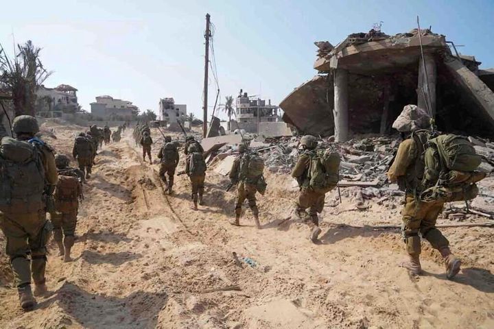 In this photo released by the Israeli military on Nov. 5, 2023, shows the ground operation inside the Gaza Strip.