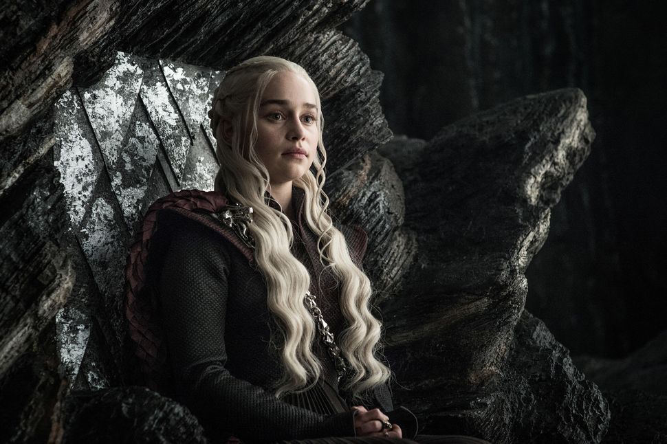 Emilia Clarke in Season 7 of "Game of Thrones" in 2017.
