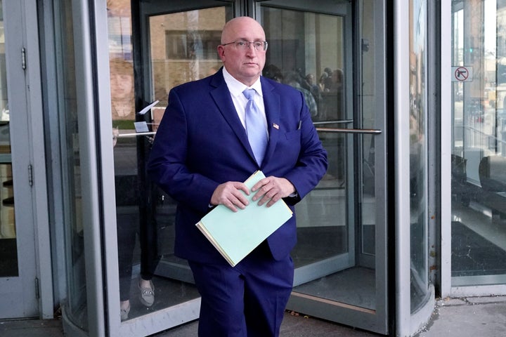 Robert E. Crimo Jr. leaves the Lake County Courthouse in Waukegan, Illinois, on Monday after a bench trial.