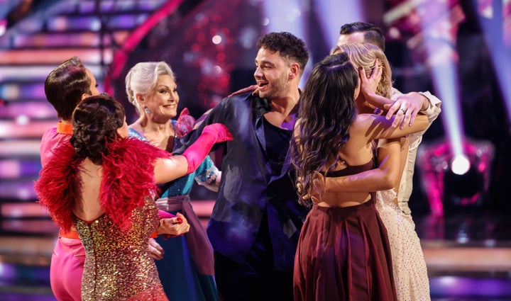 Adam Thomas says farewell to his fellow contestants